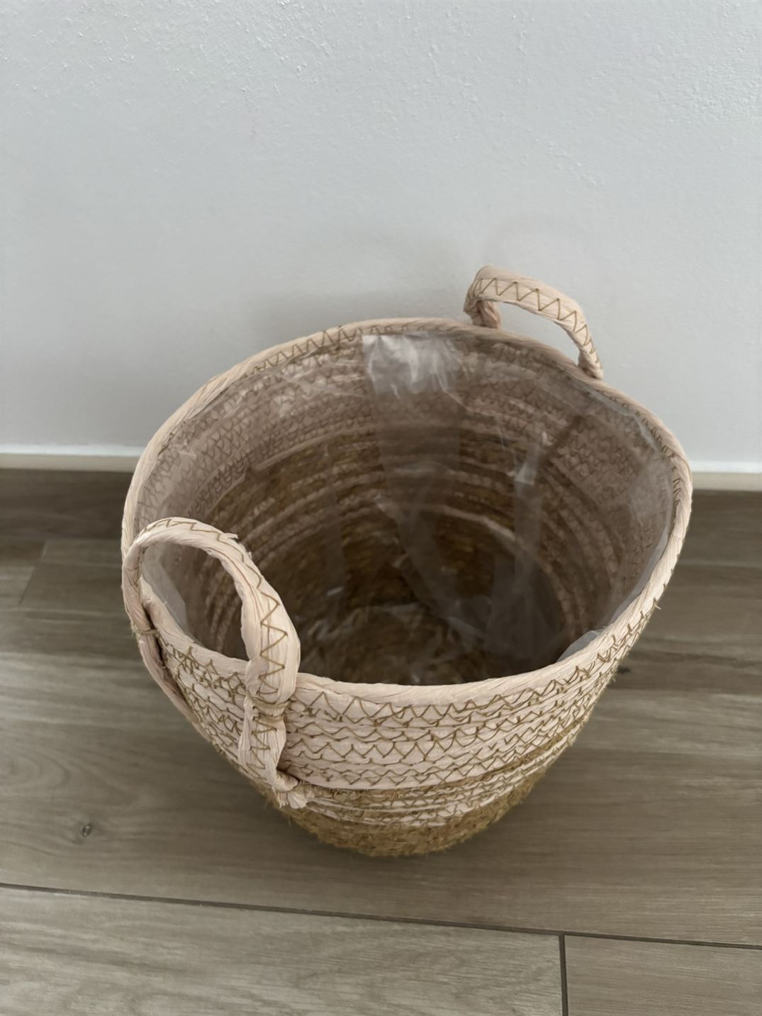 Koš s proužky a uchy 18 x 16 cm