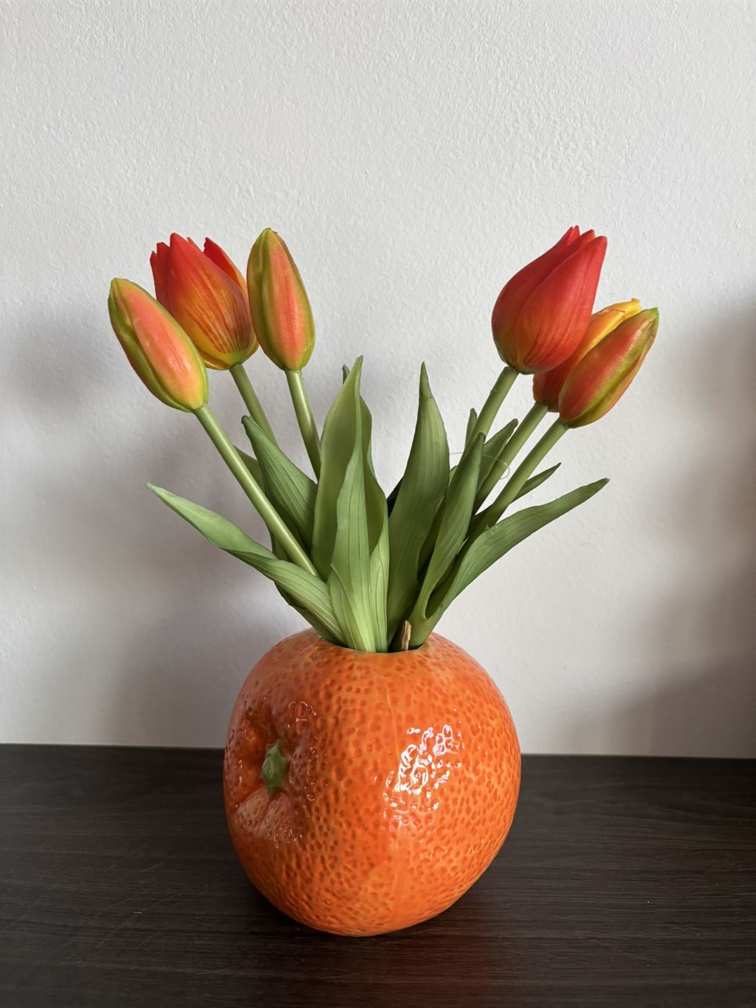 Ovoce pomeranč 10 cm váza