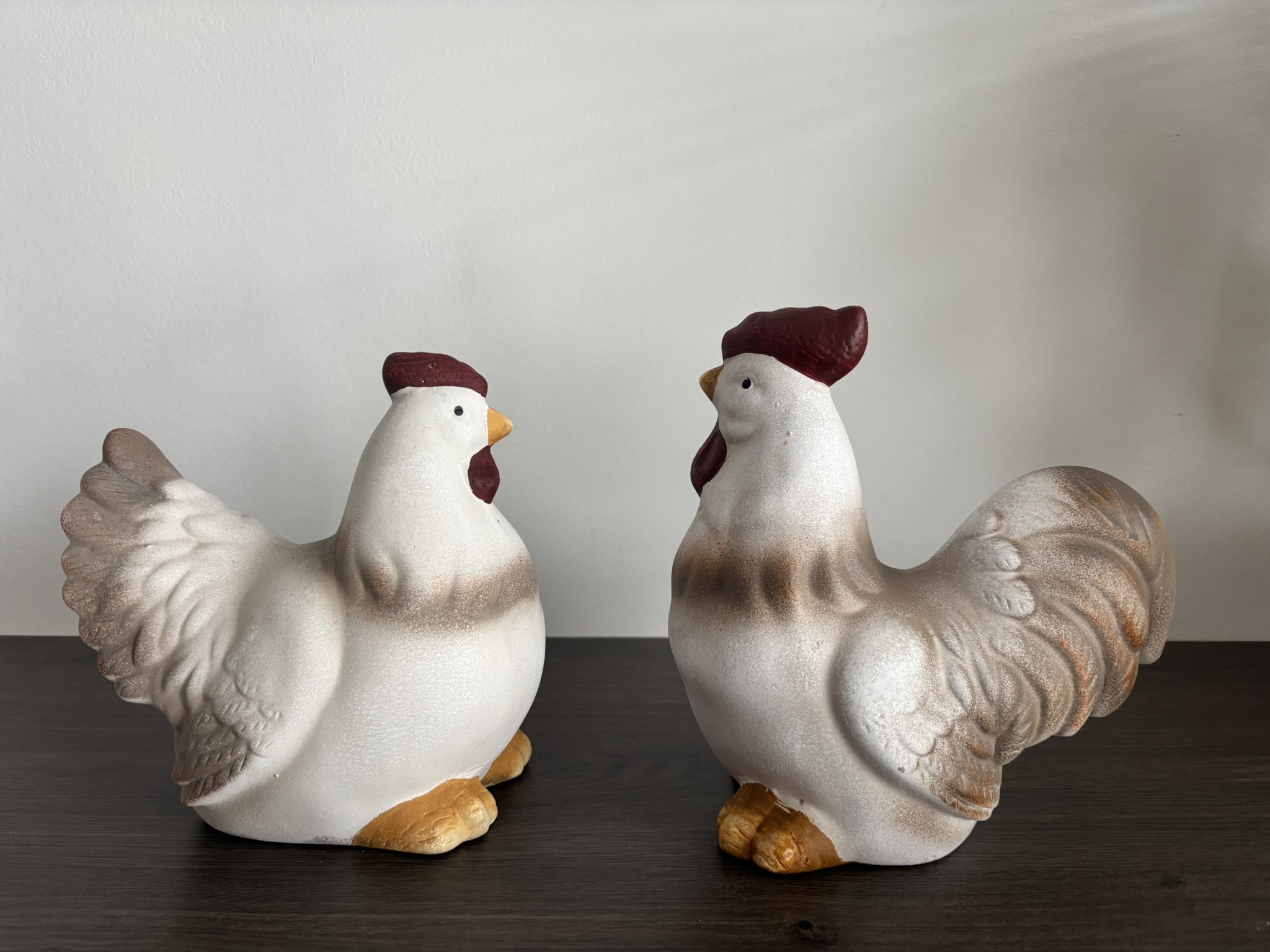 Figurka kohout a slepice 21 cm sada 2 ks