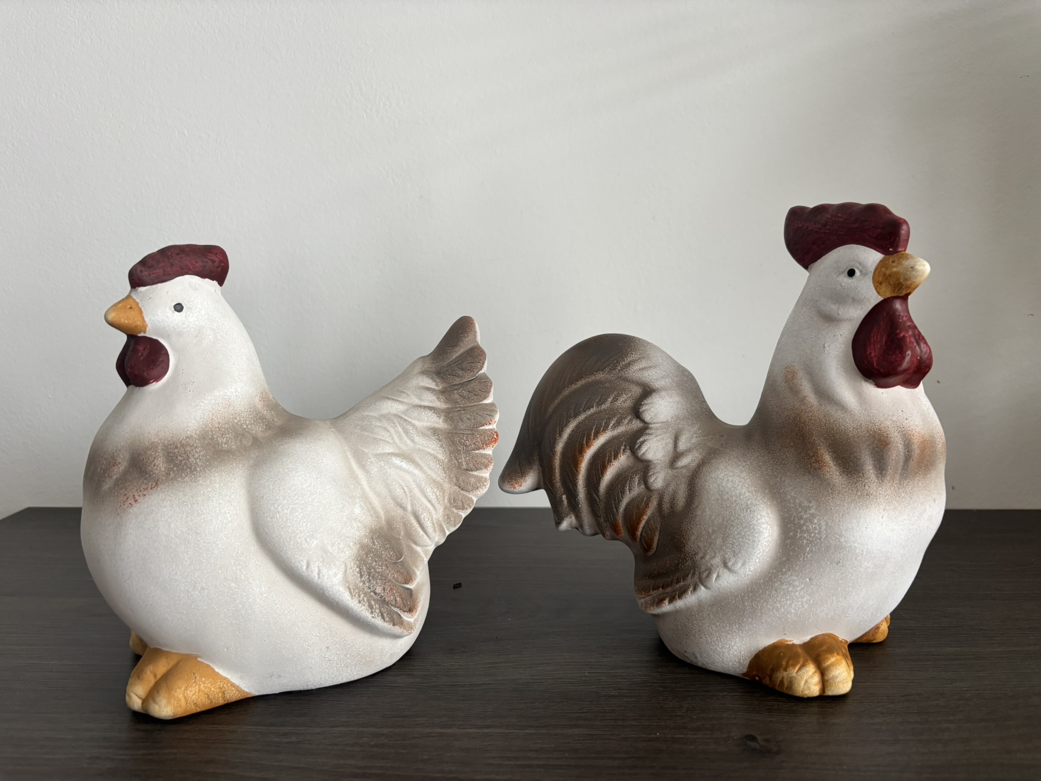 Figurka kohout a slepice 21 cm sada 2 ks