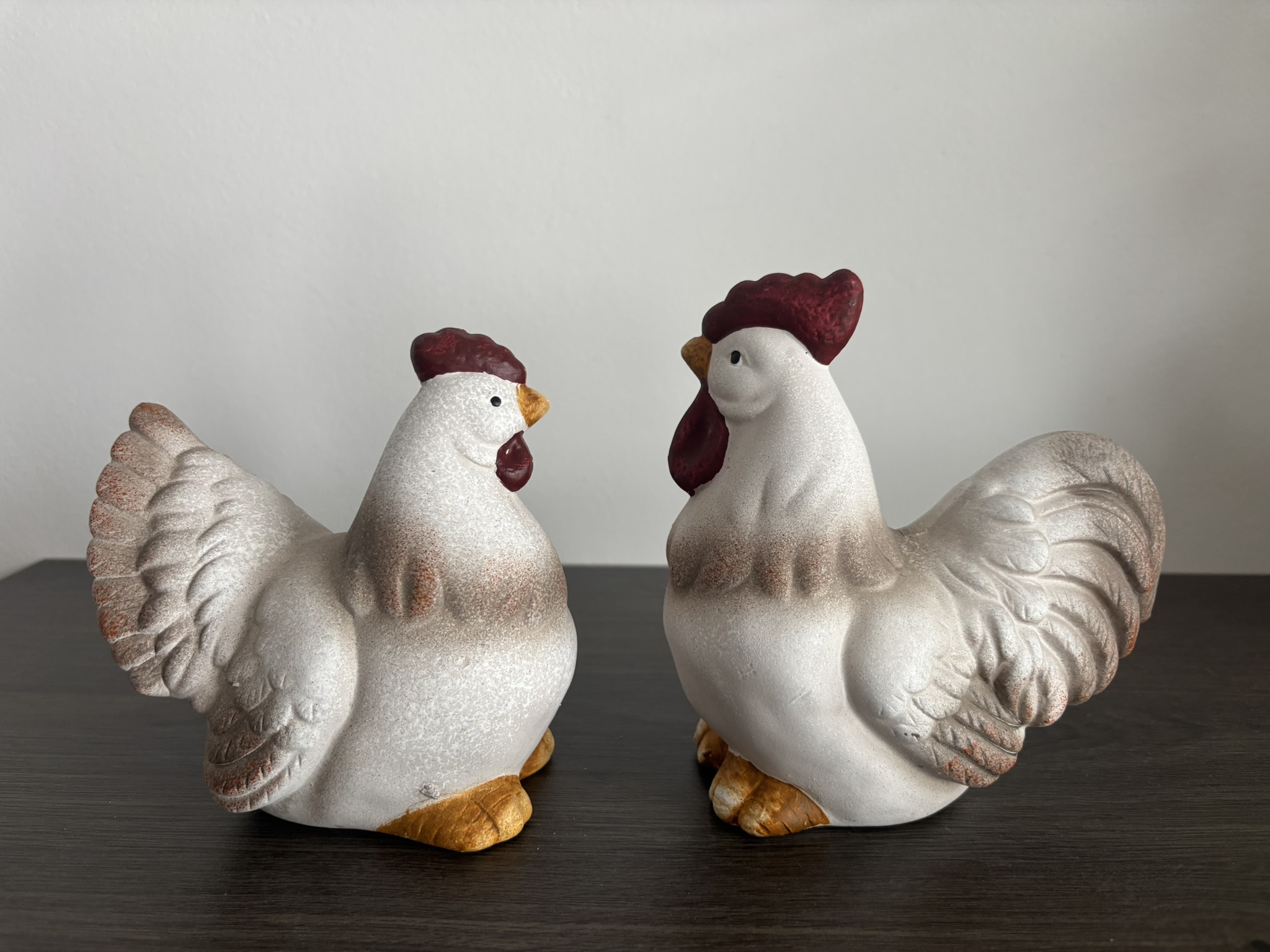 Figurka kohout a slepice 16 cm sada 2 ks