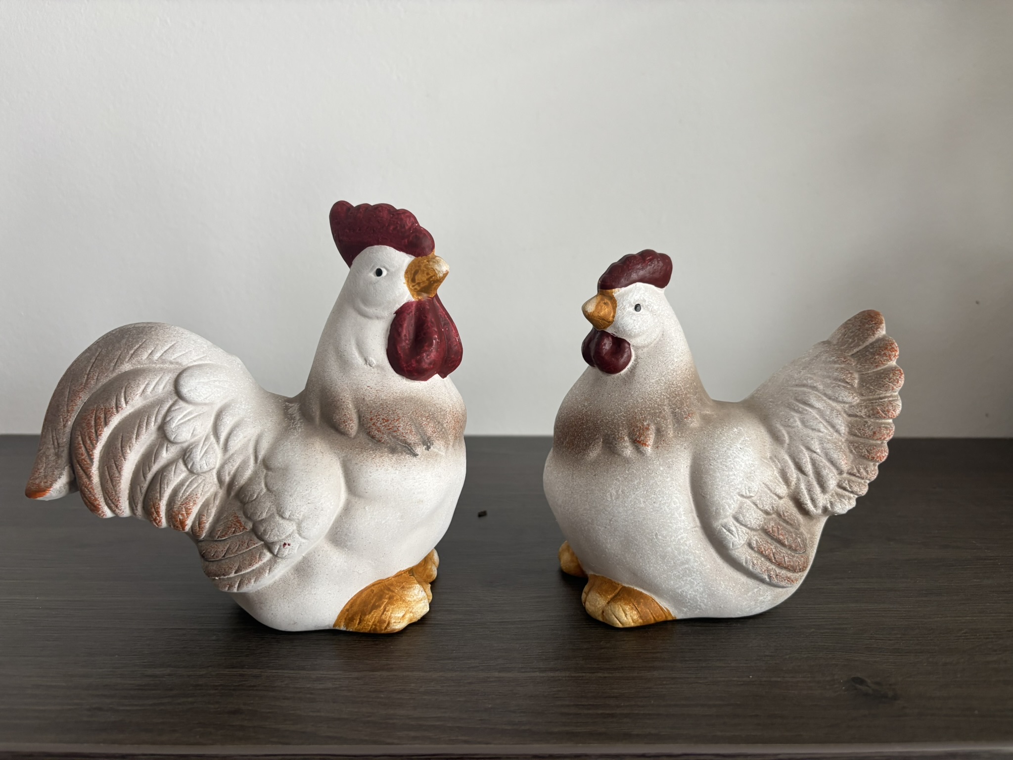 Figurka kohout a slepice 16 cm sada 2 ks