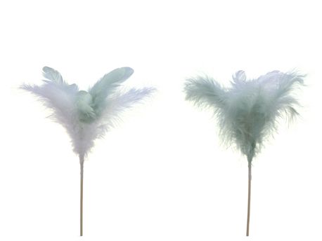 Peří na tyčce 12 cm 4 ks