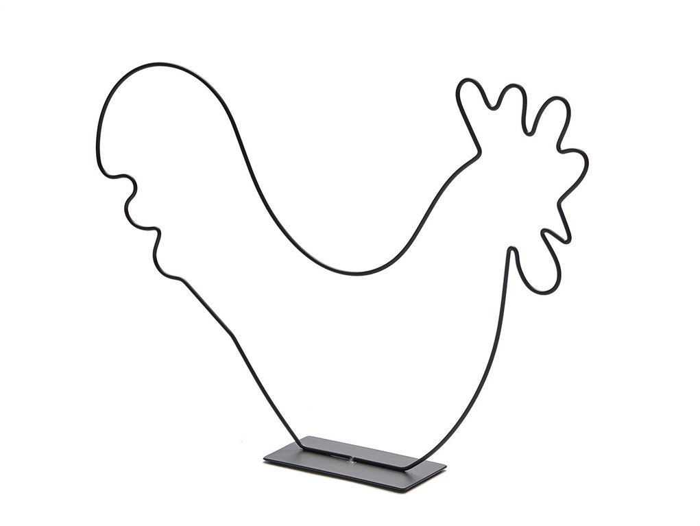 Kohout kovový stojící 40 cm